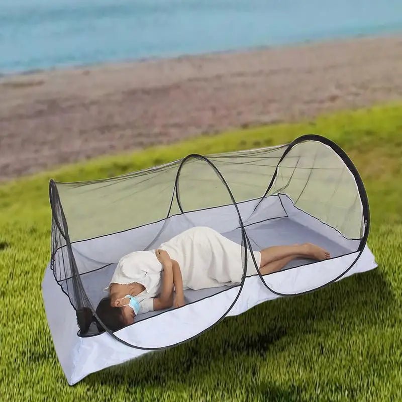 Folding Camping Tent Portable Mosquito Net Mesh Tent Single Person Tent Outdoor Canopy Sun Shelter Camping Mosquito Net Tent