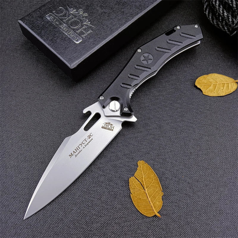HOKC G10 Handle Outdoor Camping Fishing Survival Rescue Hunting Tactics multi-purpose portable pocket EDC knives