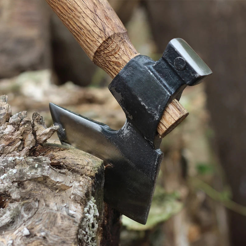 Tactical Survival Axe Camping Self Defense Axes Outdoor Tourist Cut Firewood Hand Axe Multiuse Wooden Handled Hammer Axes