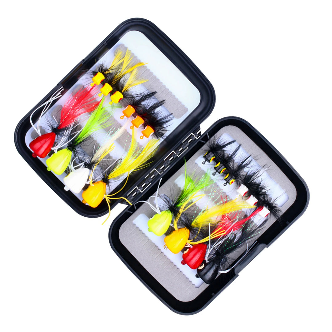 Fly Fishing Lures Fishing Popper Realistic Outdoor Fishing Lures with Hooks for Salmon Bass Panfish Fishing Lures for Bass