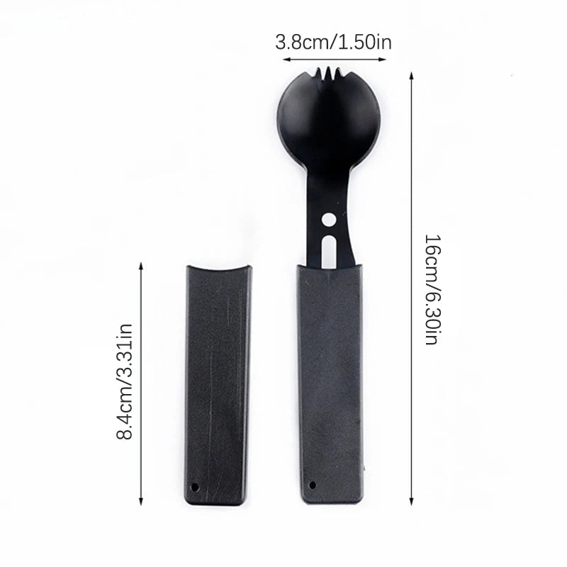 Camping Tableware Outdoor Stainless Steel Knife Fork Spoon Portable Multi-function Picnic Cutlery Outdoor Camping Equipment
