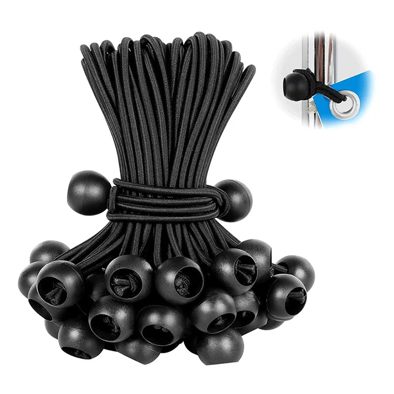10 PCS Outdoor Camping Canopy Tent Fixed Storage With Elastic Rope Plastic Ball Elastic Rope Tied Storage Elastic Ball Rope