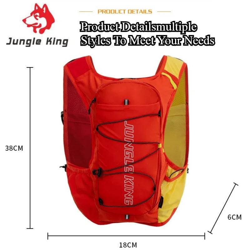 JUNGLE KING 15L Trail Running Backpack Lightweight Hydration Pack Outdoor Sports Rucksack for Ultra Trail Run Cycling Hiking Bag