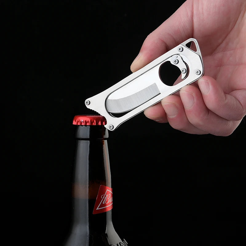 New Stainless Steel Sharp Outdoor Camping Handle, Portable Meat Handle, Unboxing Fruit Knife for Self-defense