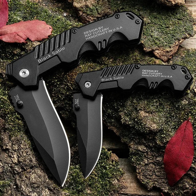 Portable Folding Knife Stainless Steel High Hardness EDC Kit Outdoor Mini Multi-Purpose Fruit Camping Survival Defensive Knife