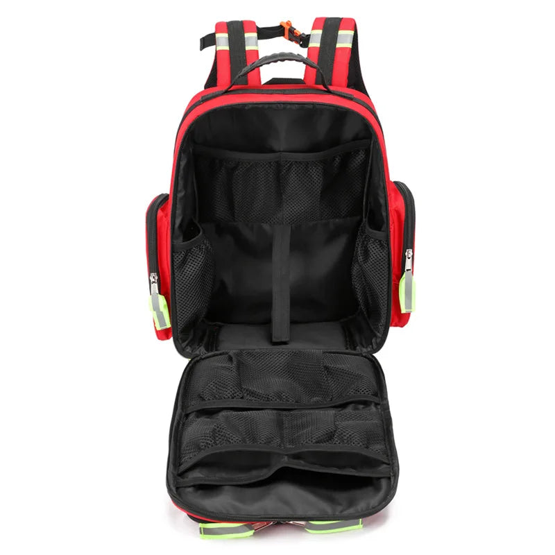 Outdoor Emergency First Aid Kit Medical Bag Rescue Large Capacity Case Waterproof Reflective Oxford Multi-pocket Travel Backpack
