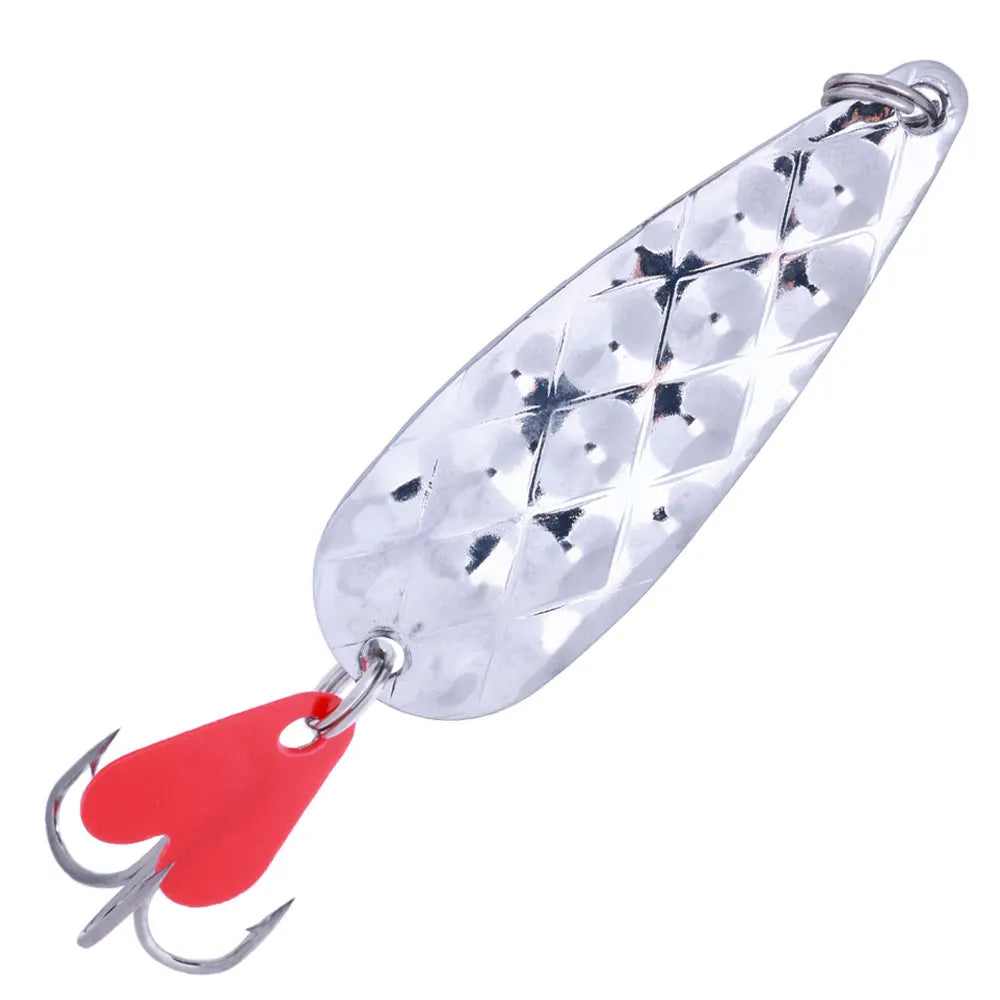 Fake Fish Spoon Lure sea fishing spoon Bait Metal Jig Fishing Lure Wobblers Pike Bait For Trout Pike Perch Salmon