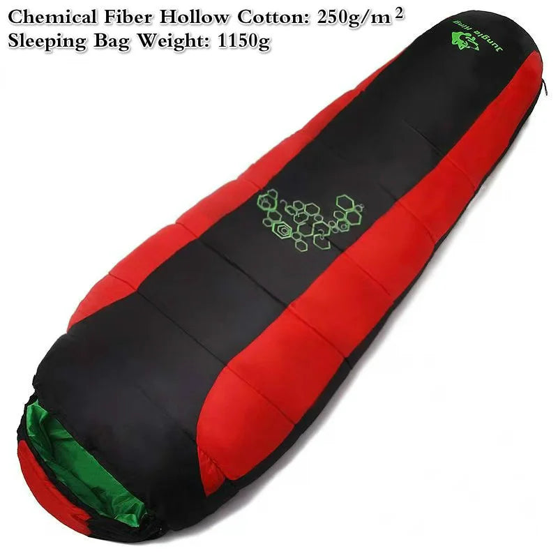 Jungle King CY0901 Thickening Fill Four Holes Cotton Sleeping Bags Fit for Winter Thermal 4 Kinds of Thickness Camping Travel