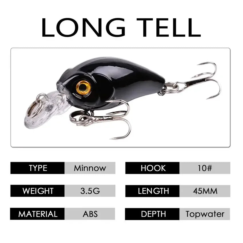Aorace 9/6pcs Crankbaits Set Mixed Colors Fishing Lures Minnow Baits Wobbler Bass Swimbait Sea Swim Trout Tackle Hard