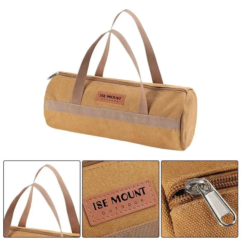 Tent Peg Nails Carry Bag Portable Canvas Ground Nail Tool Bag Washable Camping Utensils Organizer Anti-Tear Stake Storage Bags