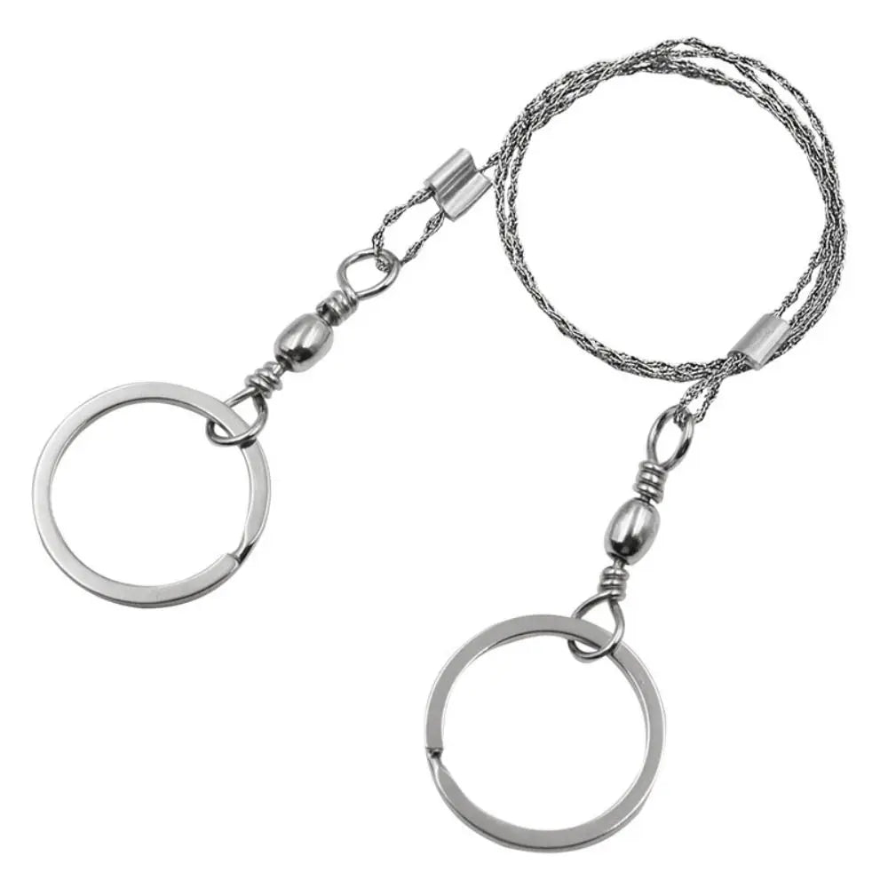 Emergency Gear Stainless Steel Survival Rope Saw 4-strand Portable Stainless Steel Wire Saw Wear Resistant Durable Tree Saw