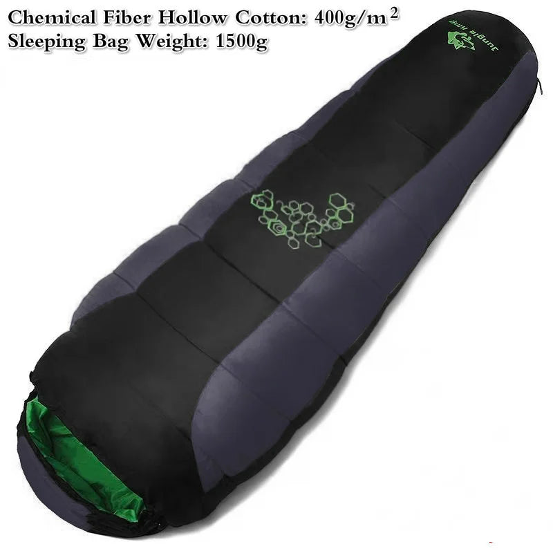 Jungle King CY0901 Thickening Fill Four Holes Cotton Sleeping Bags Fit for Winter Thermal 4 Kinds of Thickness Camping Travel