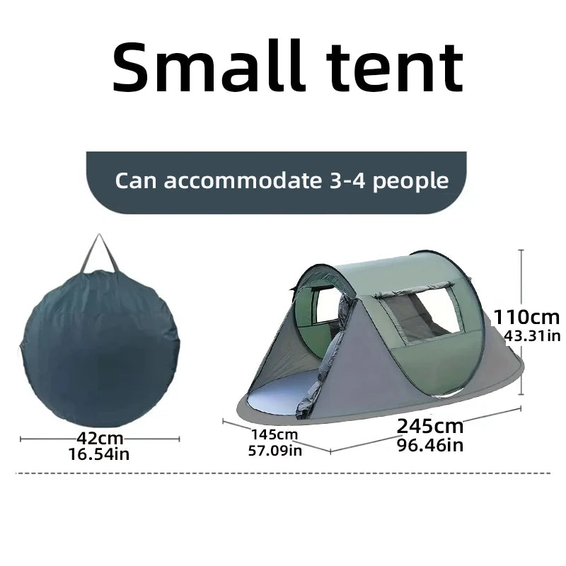 A pop-up tent, waterproof camping boat tent, portable outdoor tent, suitable for camping and hiking trips