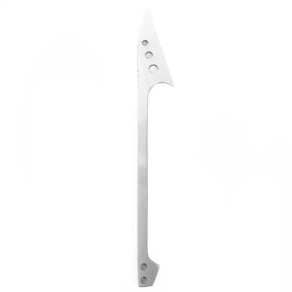 Practical Fishing Gear Tool Stainless Steel Fish Scaler Harpoon Multi-functional EDC Survival Gadgets with K Plate Sheath
