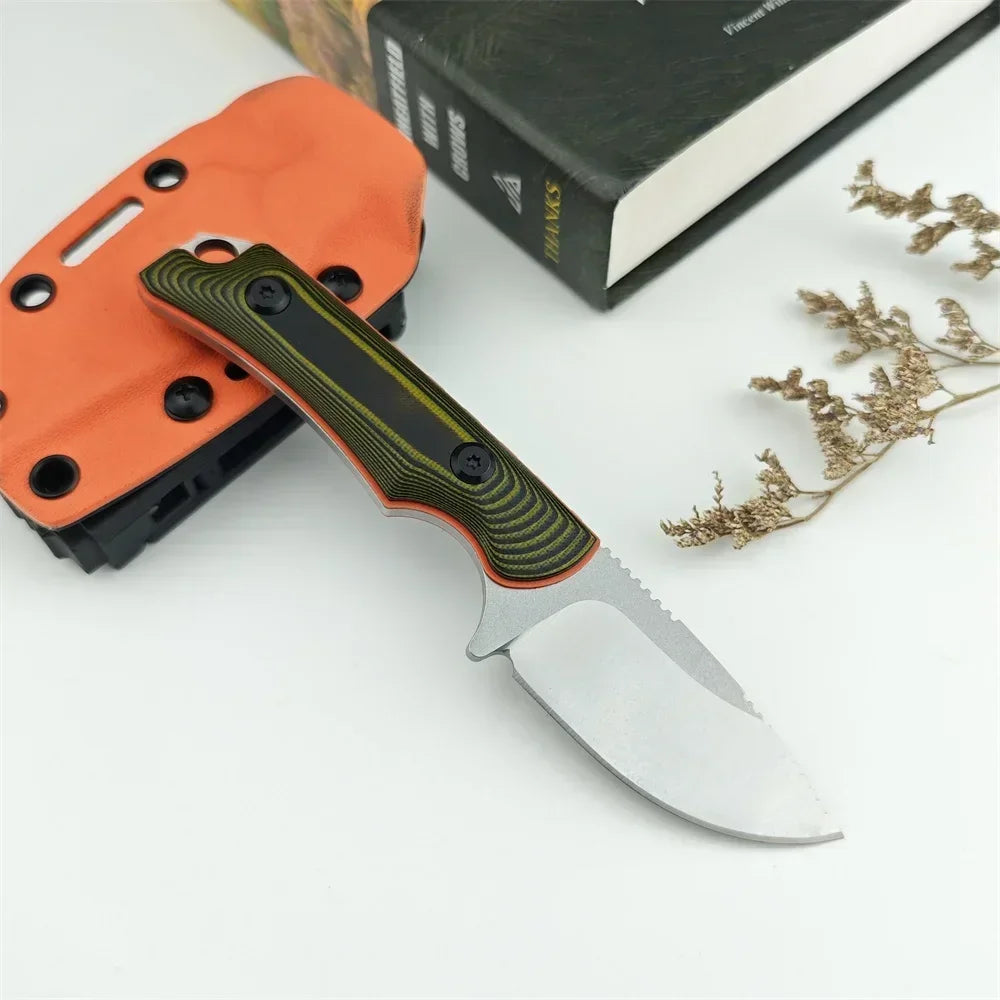 Outdoor Camping Straight Knife BM 15017 EDC Tool with Sheath 8Cr13Mov Blade G10 Handle Bush Hunting Knives