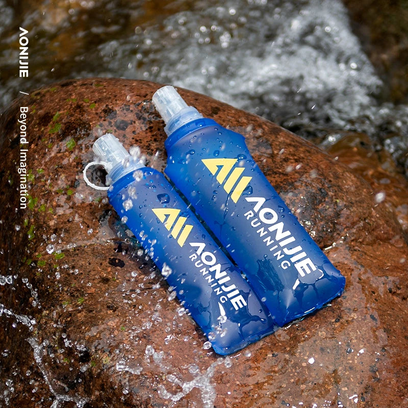 AONIJIE Newest SD30 2PCS 250ml 500ml Soft Water Flask Folding Collapsible Bottle TPU BPA Free For Running Bag Wait Pack