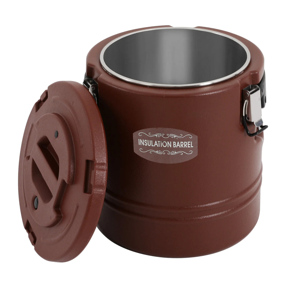 Food Warmer with 15L Capacity, Insulated Stainless Steel Bucket, Sealing Lid, Exhaust Valve, Keeps Food Hot and Cold for Hours