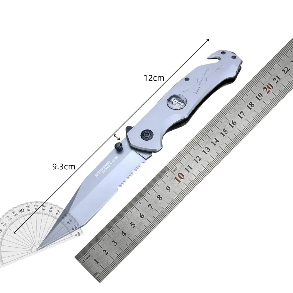 Skeleton POLICE Assisted Opening Flipper Folding Knives Tactical Camping Survival Combat Pocket Knives EDC Hunting Tool