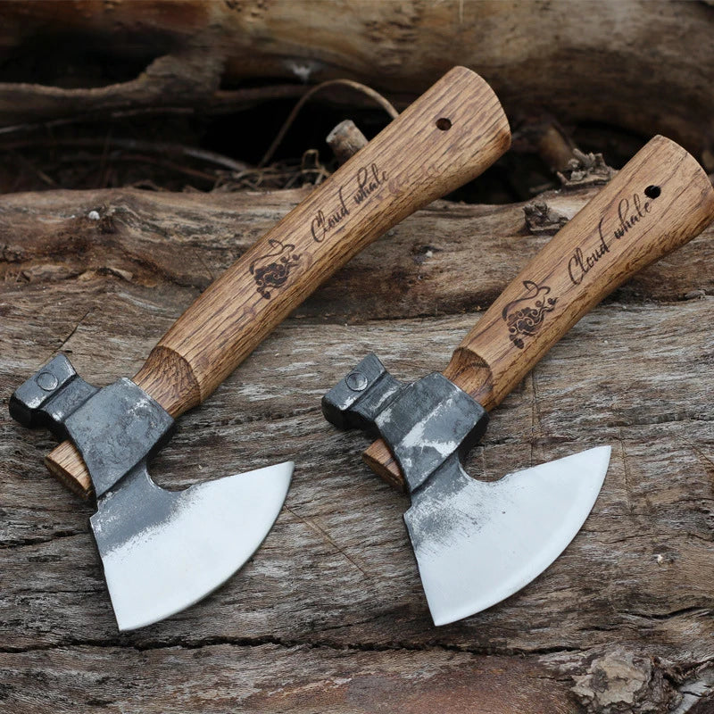 Tactical Survival Axe Camping Self Defense Axes Outdoor Tourist Cut Firewood Hand Axe Multiuse Wooden Handled Hammer Axes