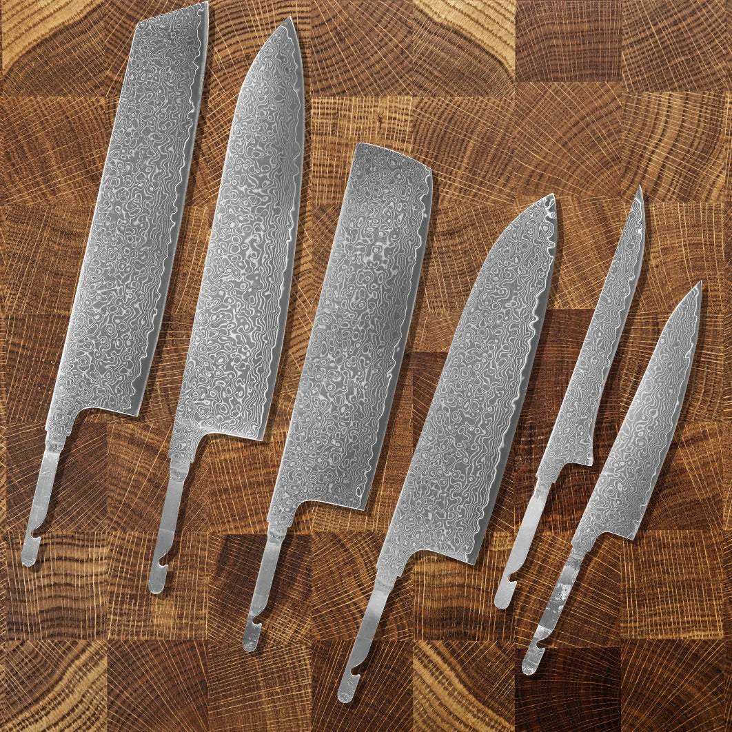 DIY Chef Knives 5 inch Knife Utility knife Blade Damascus Steel Raw Knife Blank Blade Material Semi Finished Knife Blank