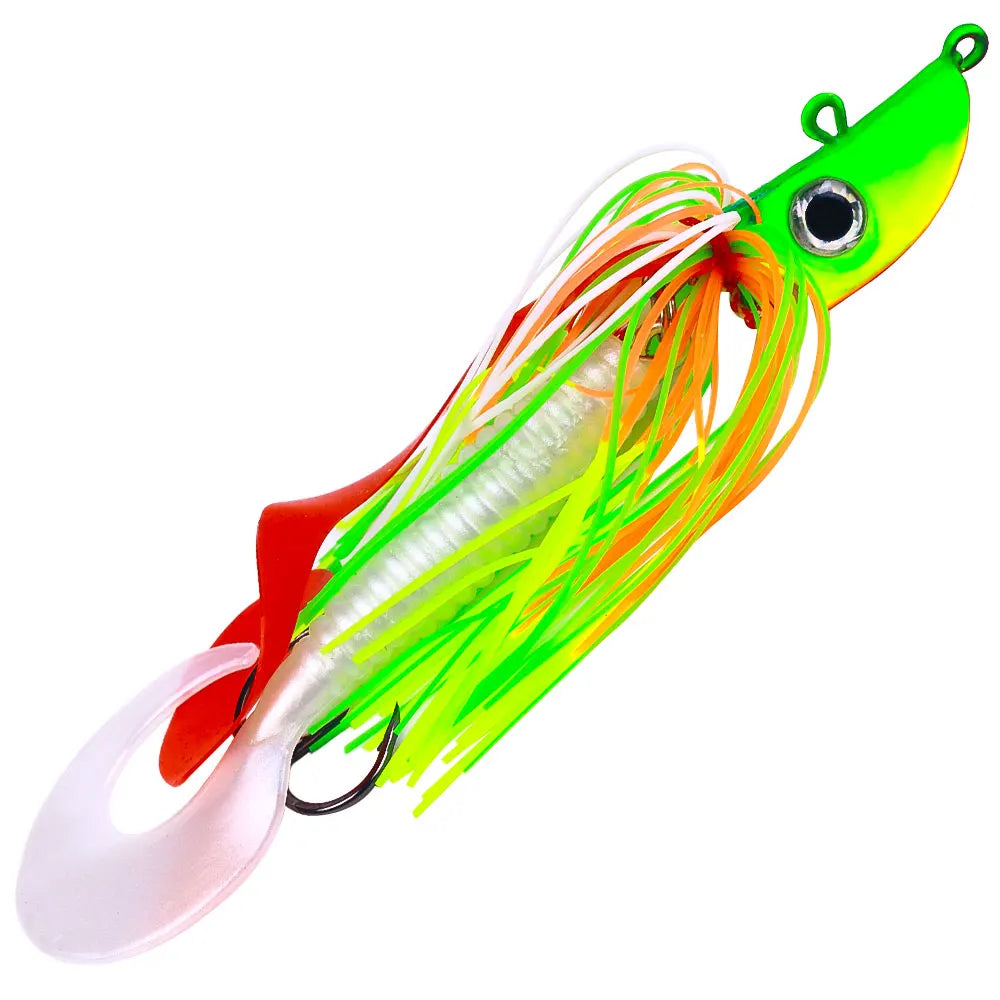 Buzzbait Bucktail Saltwater Jigs Flounder for Fluke Bass Bluefish Blackfish Seabass Offshore Slow Jigging Pitching Lures