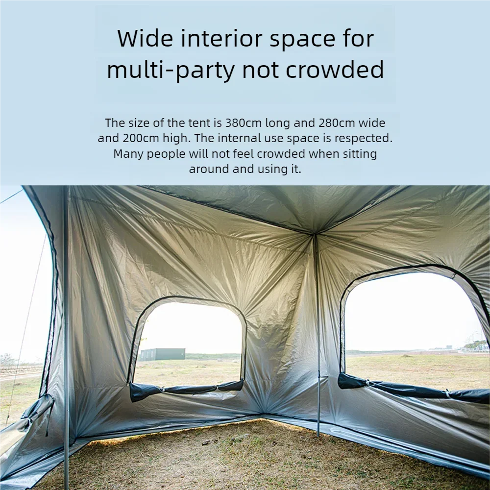 Camping Car Rear Tent Outdoor Car Trunk Tent with Canopy Car Trunk Extension Tent Sunshine-Proof Camping Equipment