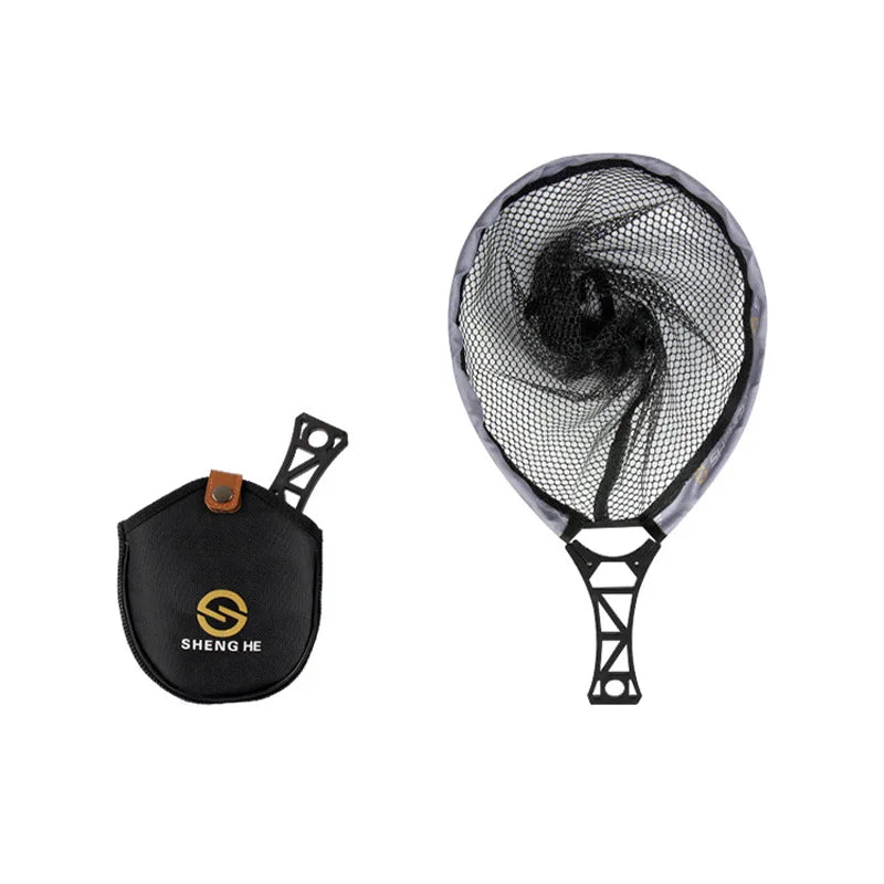 Collapsible Fishing Net Portable Mini Handle Fly Fishing Catch Net Outdoor Fly Fishing Stream Net Fishing Tools Accessories