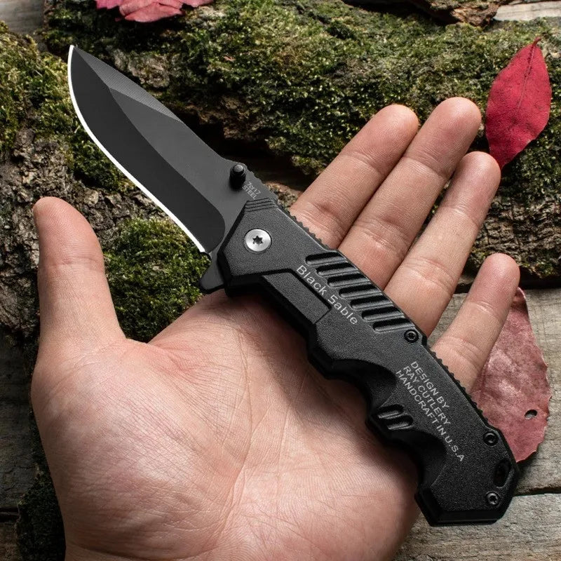 Portable Folding Knife Stainless Steel High Hardness EDC Kit Outdoor Mini Multi-Purpose Fruit Camping Survival Defensive Knife