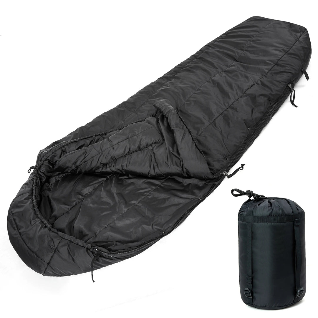 MT Military Patrol/Intermediate Sleeping Bag, Part of 4 Piece Army Modular Sleep System for All Season Olive Drab/Black