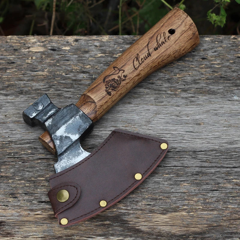 Tactical Survival Axe Camping Self Defense Axes Outdoor Tourist Cut Firewood Hand Axe Multiuse Wooden Handled Hammer Axes