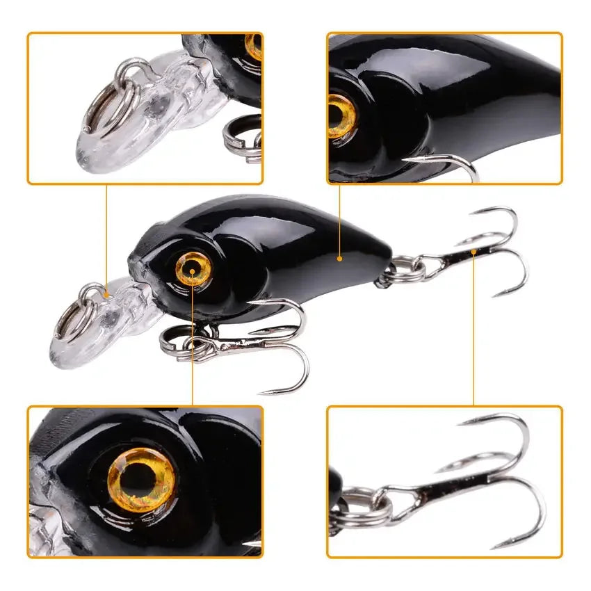 Aorace 9/6pcs Crankbaits Set Mixed Colors Fishing Lures Minnow Baits Wobbler Bass Swimbait Sea Swim Trout Tackle Hard