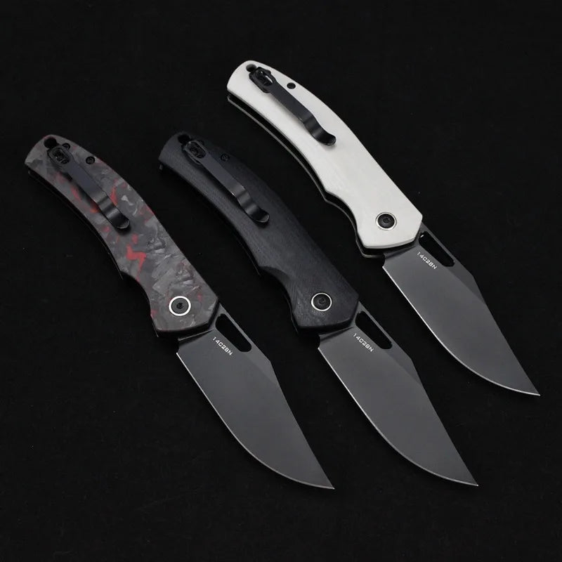 G0041 Pocket Folding Camping Knife 14C28N Blade G10 Handle Survival Hunting Tactical Knives Outdoor Mini Utility Fruit EDC Tools