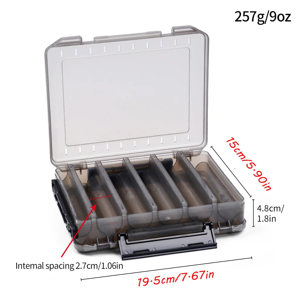 Double-Sided Waterproof Fishing Tackle Box, Fish Hook Fishing Lure Bait Storage Case, Mini Portable Fishing Gear Accessories Box