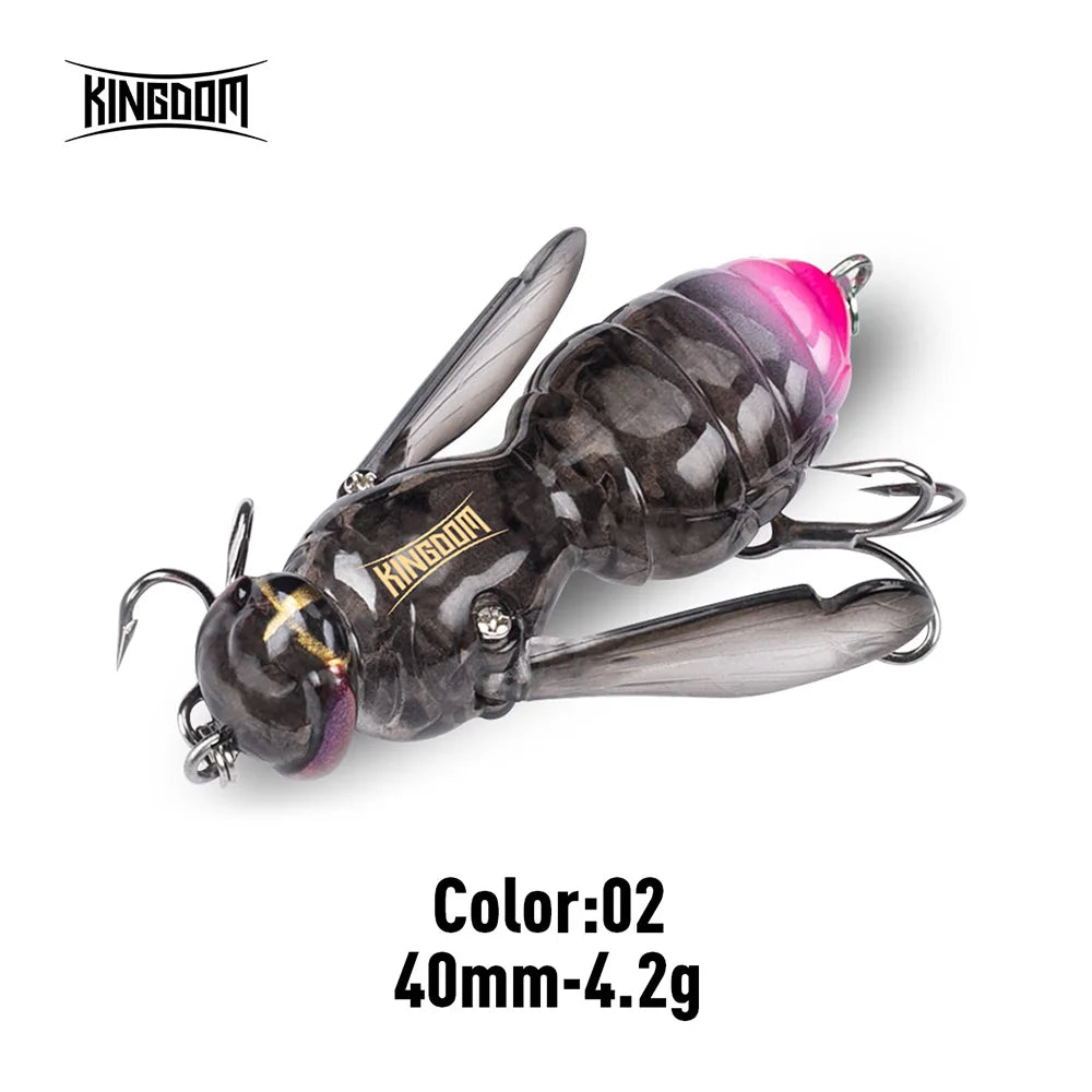 Kingdom Fishing Lures Artificial Bait 4.2g 40mm 6.6g 48mm Floating Insect Bionic Swimbaits Wobblers Hard Baits For Bass Pike