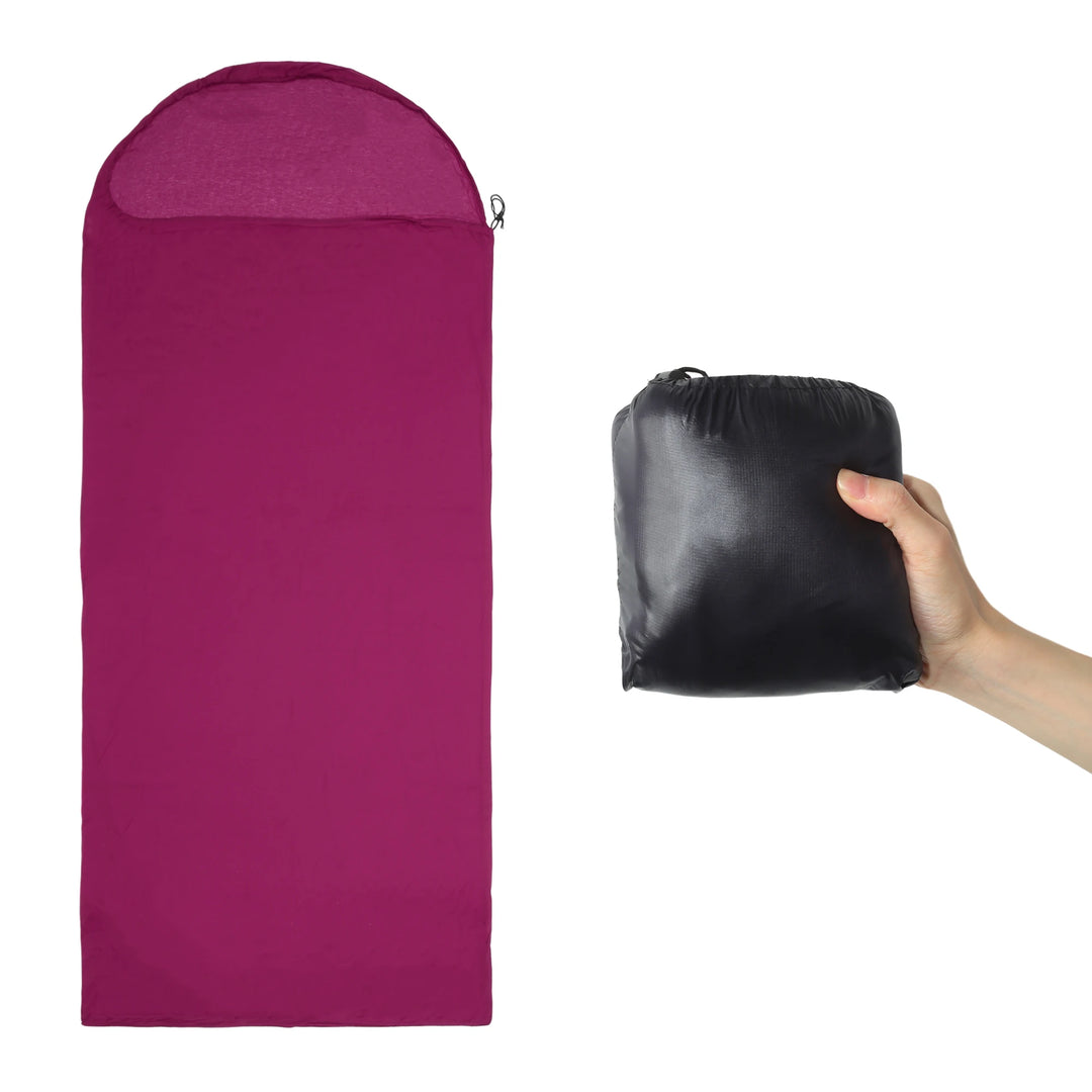 X Autohaux Sleeping Bag Liner Single Sleeping Bag Camping Travel Sheet with Zipper for Camping Travel Hotels 230x90cm