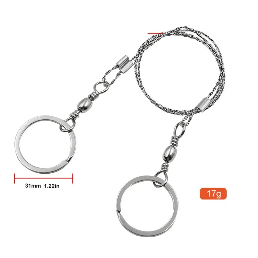 Emergency Gear Stainless Steel Survival Rope Saw 4-strand Portable Stainless Steel Wire Saw Wear Resistant Durable Tree Saw