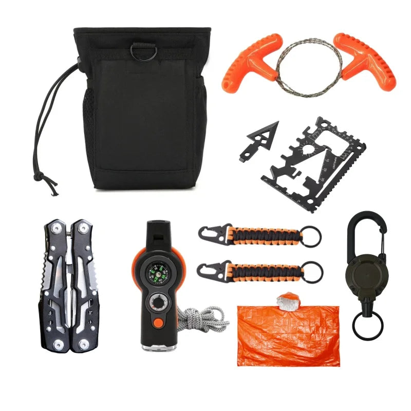 Camping Multi-Tool Survival Kit | 8 Essential Functions | Compact & Lightweight