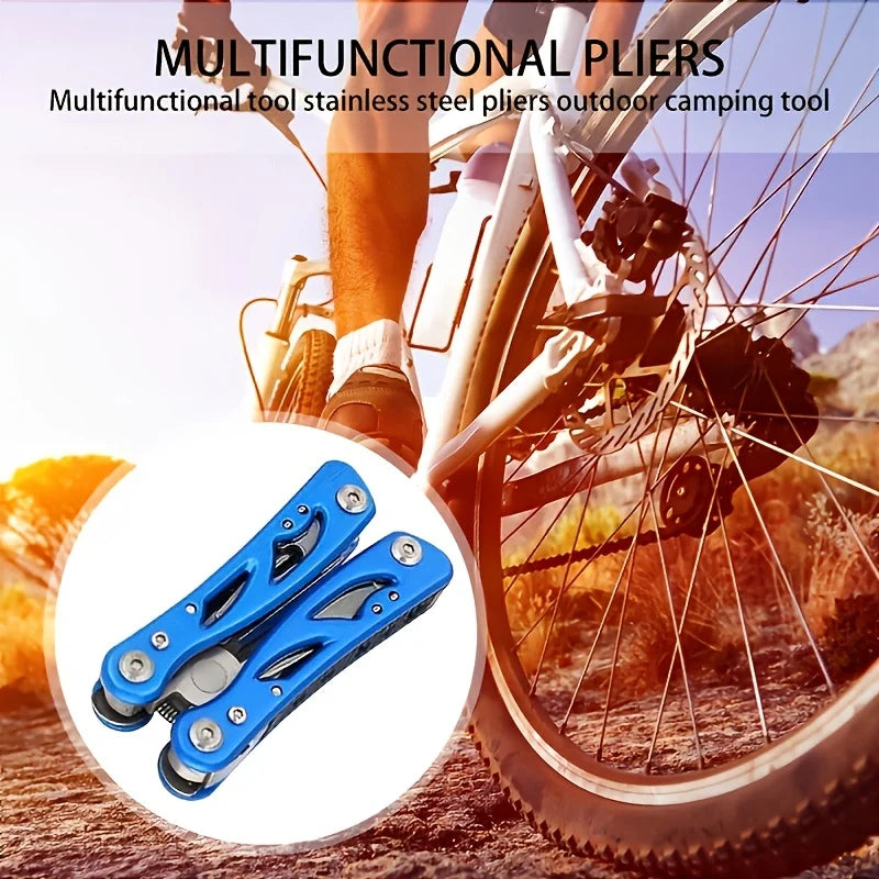 Camping Gear Outdoor Survival Stainless Steel 9 In 1 Portable Multi Tool Plier Camping Accessories Portable
