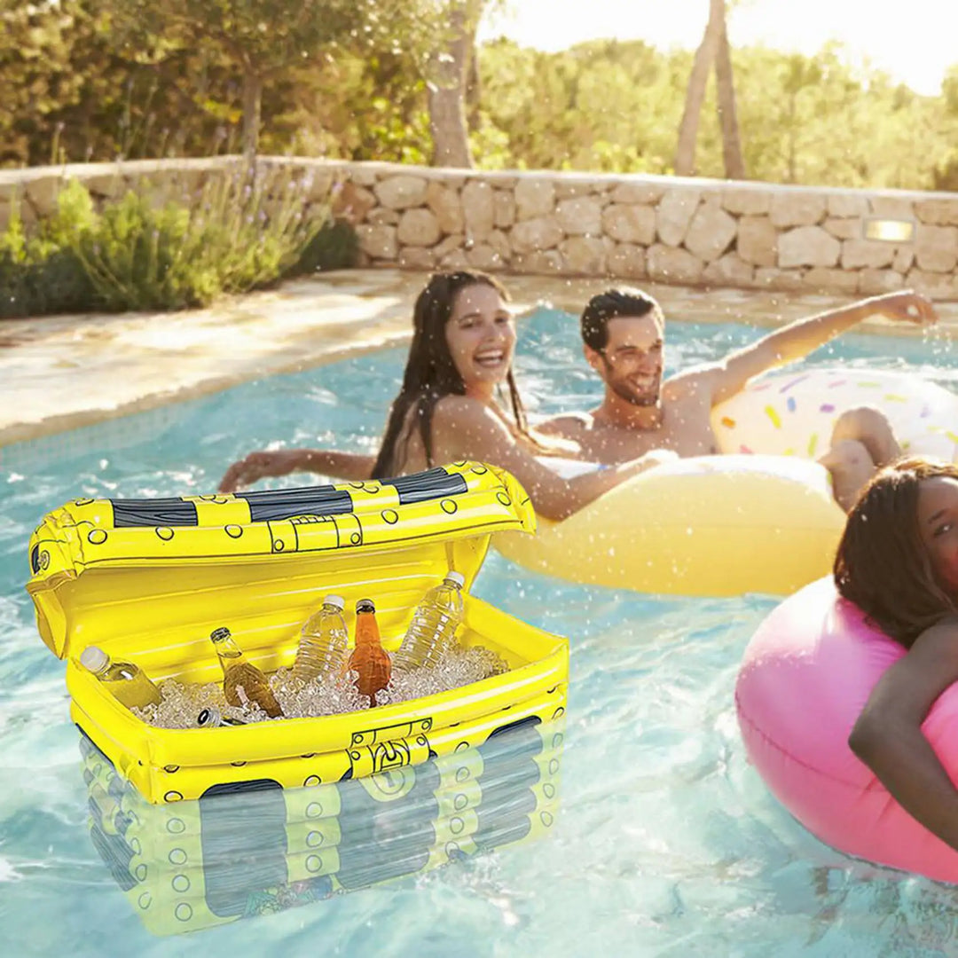Indoor Outdoor Inflatable Ice Container PVC Beverage Cooler Treasure Box Multi-Purpose Bar Drinks Cool Leisure Supplies