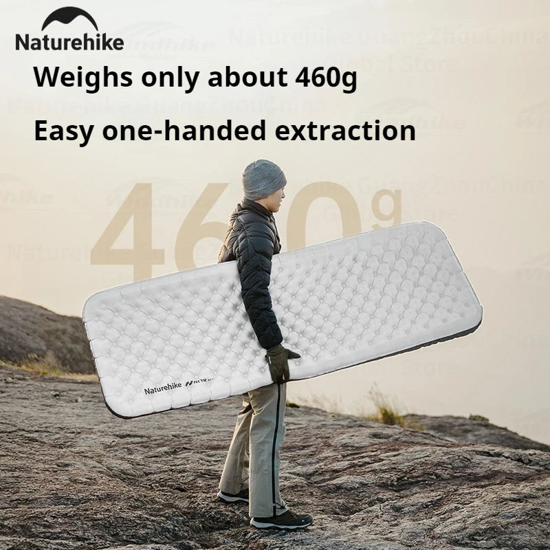 Naturehike R6.5 Inflatable Mat 10cm Thicken 20D Nylon TPU Ultralight Camping Tent Air Bed Warm Outdoor Hiking Sleeping Pad Bag