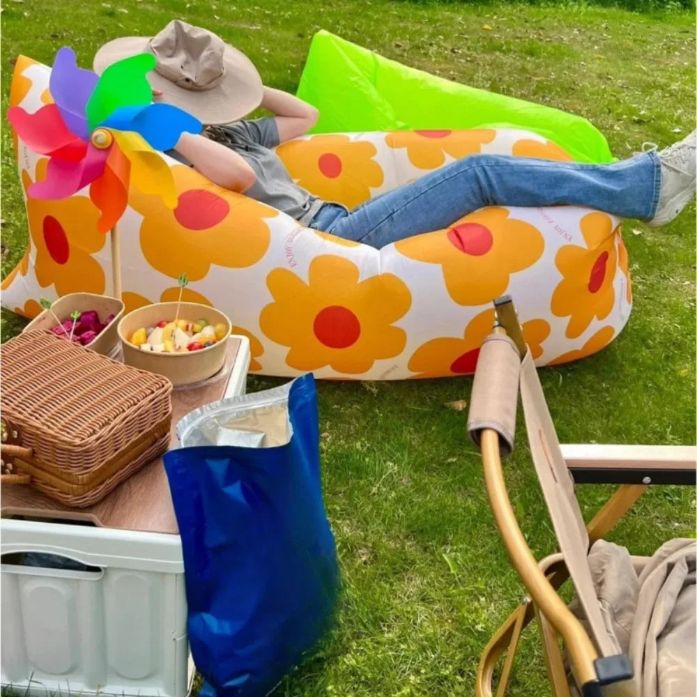 Outdoor Inflatable Sofa Camp Picnic Multiple Scenarios Inflatable Sofas Portable High Load-bearing Outdoor Folding Outing Sofas