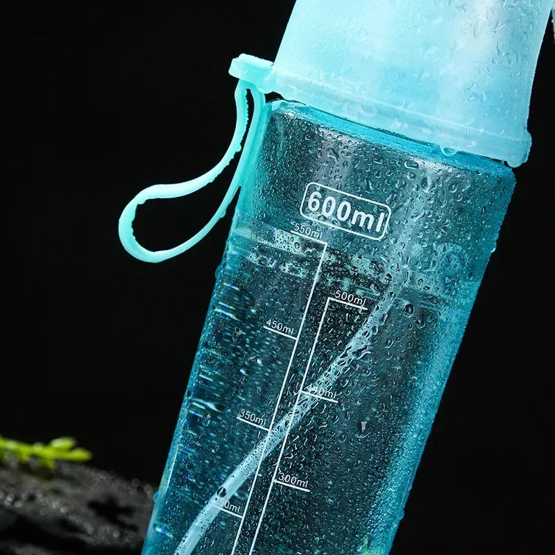 1/2PCS Spray Water Bottle for  Summer Outdoor Sports Portable Durable  Water Cup Hydration Accessories for Hiking Camping Travel