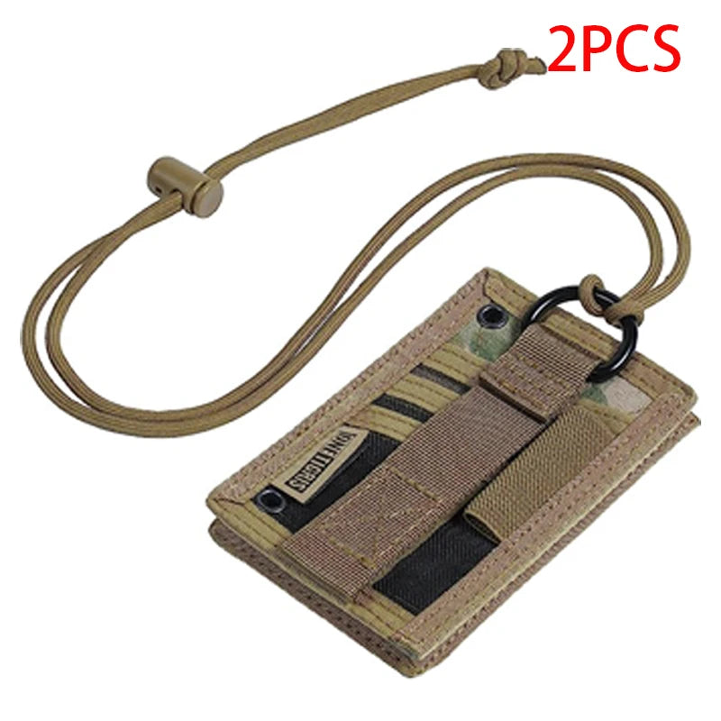 ONETIGRIS Outdoor Hunting MOLLE ID Holder Tactical Pouch File Folder Organizer Bag Military Two in One with Chest Hanging
