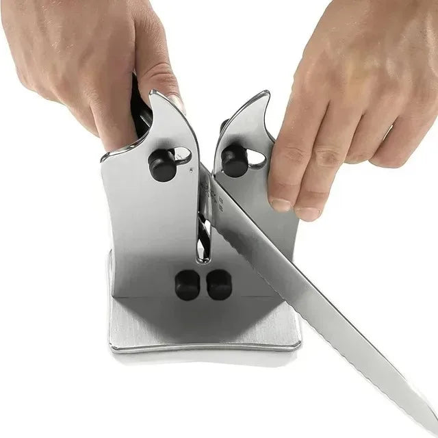 Knife Sharpener-Manual Kitchen Sharpening Tool Easy Safe Sharpening Chef's Knife Damascus Knife Multifunctional Kitchen Supplies