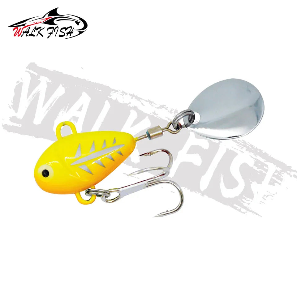 WALK FISH 10g/2.1cm Spinnerbait Vibration Fishing Lures Metal Vib Artificial Bait Spinning Swimbait Sea Carp Fishing Accessories