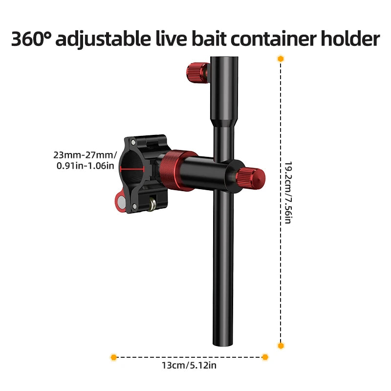 Aluminum alloy fishing accessories, can be rotating gear installation bracket, with adjustable fixture, for fishing