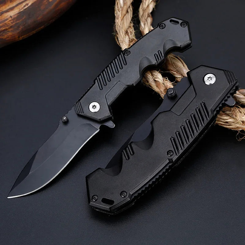 Folding knife, portable fruit knife, portable camping outdoor survival knife, sharp high hardness knife, self-defense EDC tool