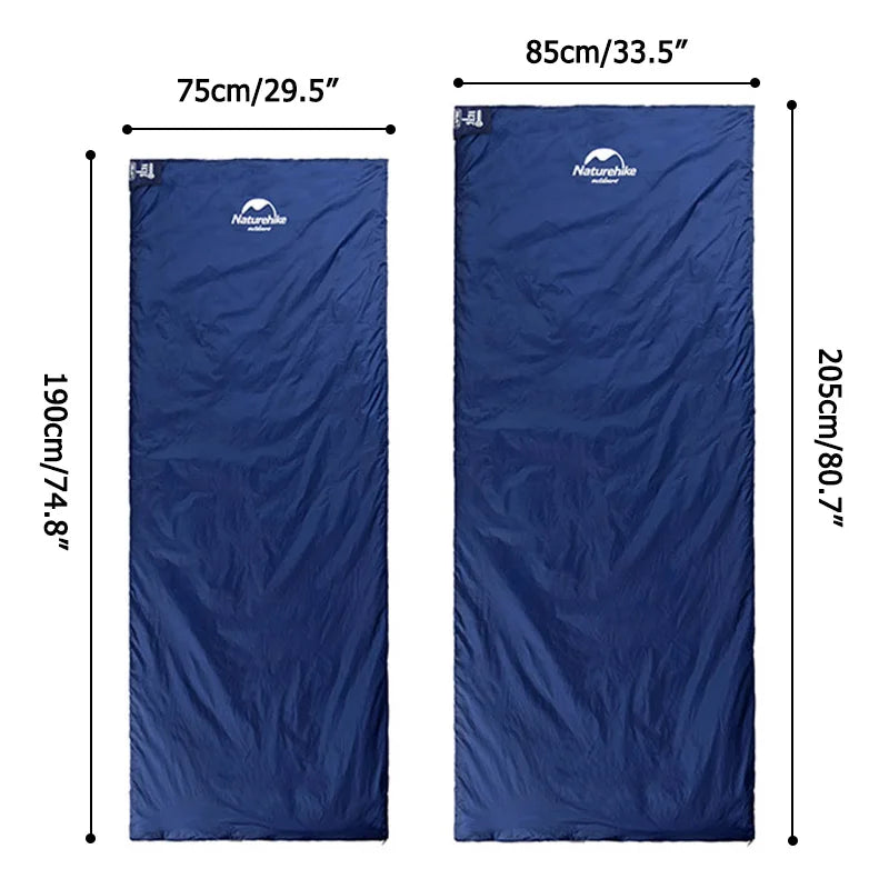 Naturehike Sleeping Bag LW180 Ultralight 3 Season Camping Hiking Sleeping Bags Outdoor Portable Waterproof Cotton Sleeping Bag