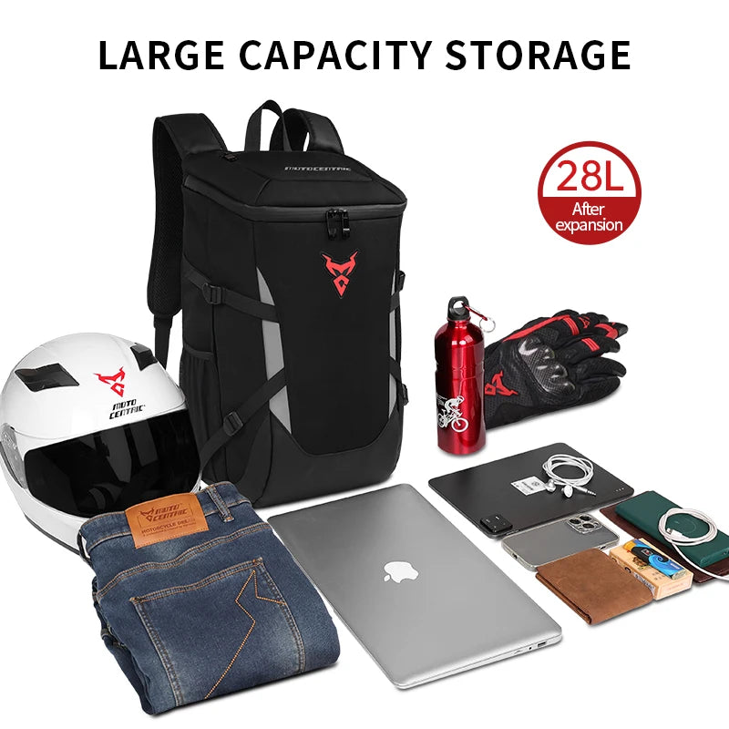 Riding Backpack Motorcycle Helmet Bag Large Capacity Rider Outdoor Backpack Cycling Bicycle Waterproof Reflective Travel Bag