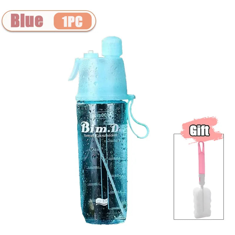 1/2PCS Spray Water Bottle for  Summer Outdoor Sports Portable Durable  Water Cup Hydration Accessories for Hiking Camping Travel